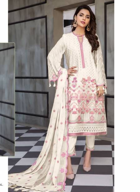 Off White Colour Heavy Festive Wear Georgette Embroidery Pakistani Salwar Suit Collection R-426 A